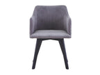 Fauteuil Scandinave en Velours Chicyla 76cm Gris SFNY57149