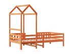 Cadre de lit avec toit sans matelas cire marron 90x200 cm ZGJG39535