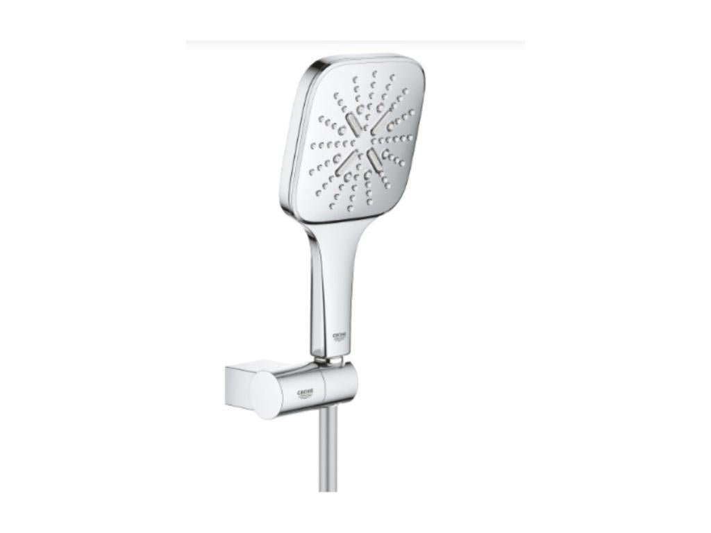 Pommeau de douche Domopure Rainshower SmartActive 130 Domopure 3 jets avec support QNYI59653