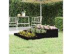 Jardinière Noir 107x107x27 Bois massif de pin JCUV78865