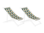 Tissu de remplacement pour chaise longue Chicyla Set de 2 MultiCouleure XOSF31780