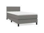 Sommier à Domopure de lit avec matelas Gris foncé 90x200 Tissu JMJD60888