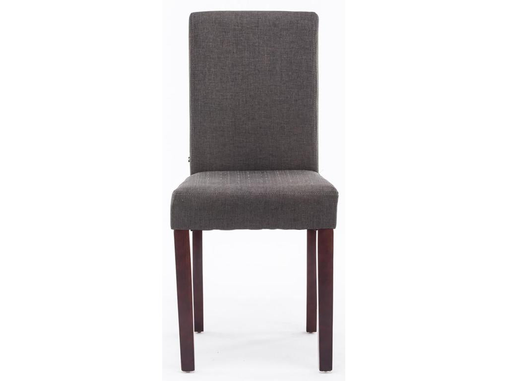 Lot de 2 chaises de salle à manger design moderne en tissu gris clair foncé et pieds en bois marron foncé 10 0001554 OCWA95221