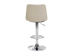 Tabouret de bar - Tissu / Métal - Crème - Domopure NWYZ42931
