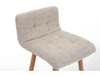 Tabourets de bar - Tissu / Bois - Crème - Chicyla WJLF33829
