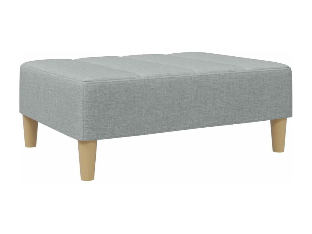 Repose-pied gris clair 77x55x31 cm tissu SOPB47683