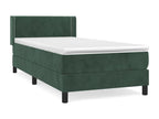 Lit à sommier tapissier avec matelas Vert foncé 90x200 cm AMMW31496