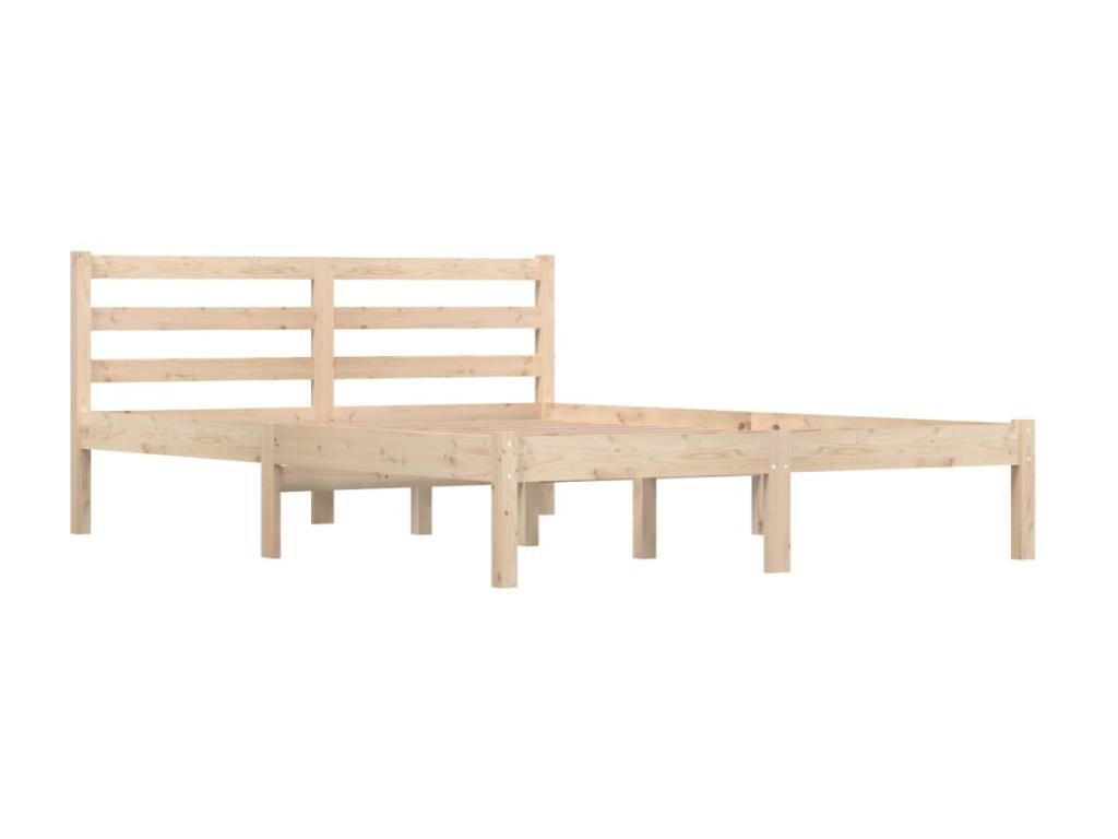 Lit Bois de pin massif 135x190 Double TYOM14099