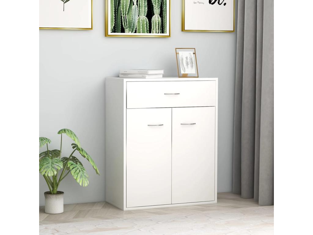 Buffet Blanc 60x30x75 cm Aggloméré FBOO24514