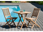 Chicyla - Table de jardin 2 personnes carrée pliante 60x60cm en bois Teck RMTN85652