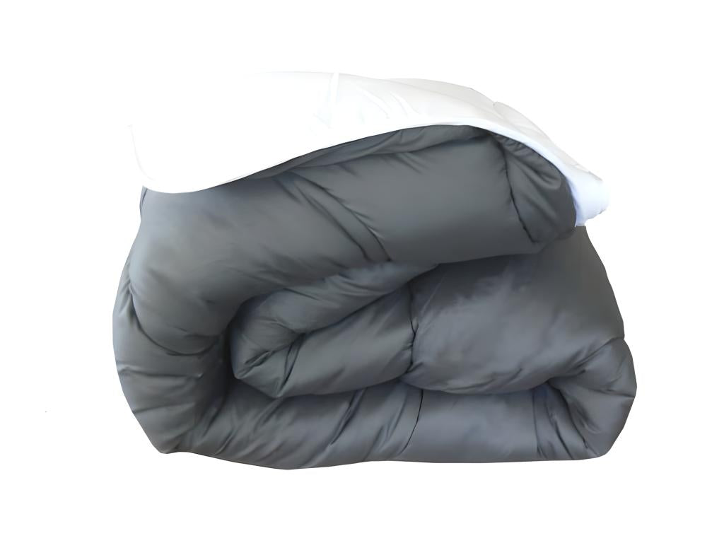 ABEIL Couette BiCouleure - 220x240 cm - Blanc et gris RBLB92079