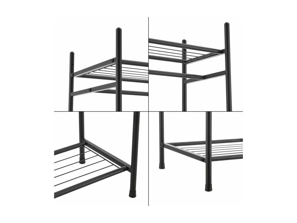 Garde-robe avec étagères meuble noire 80x40x150 cm 03 0008150 PIUY56385