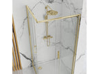 Cabine De Douche Domopure Punto 90x90 Gold Receveur De Douche Domopure White UVXE22112