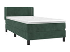 Lit à sommier tapissier avec matelas Vert foncé 90x200 cm AMMW31496