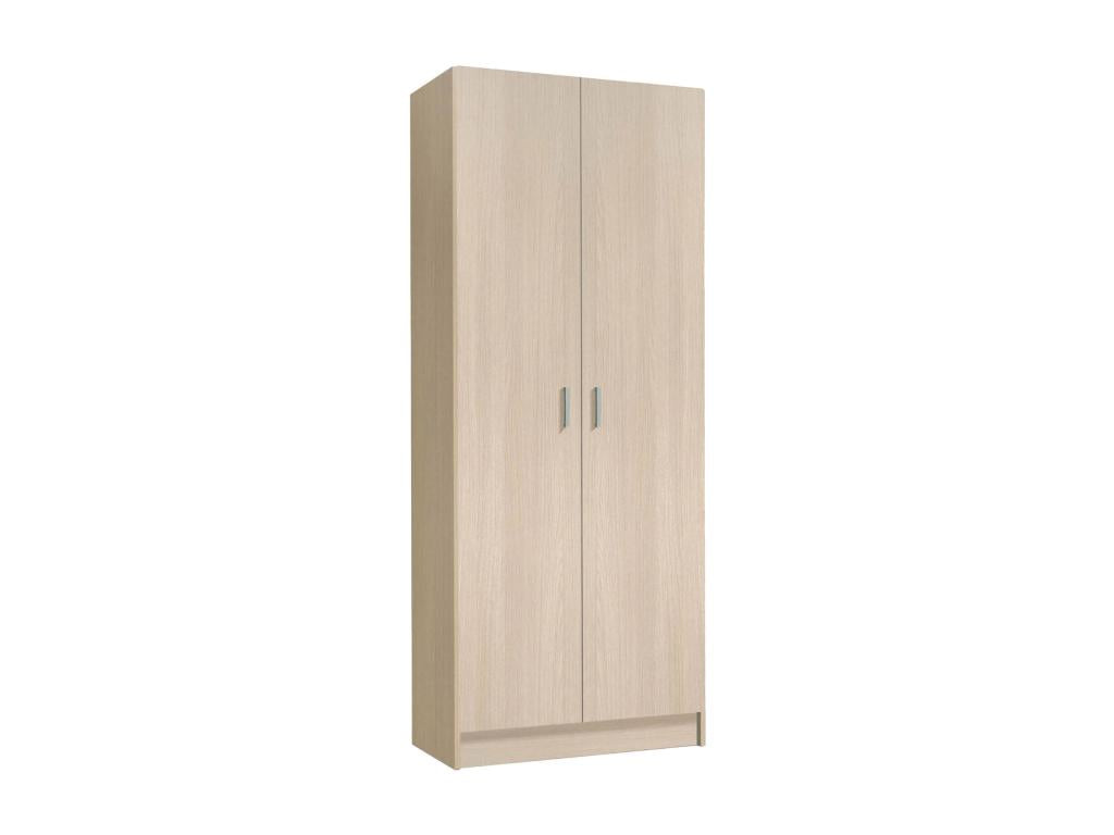 Armoire polyvalente Chicyla Armoire à balais avec 2 portes Étagère à chaussures avec étagères Armoire à balais cm73x37h180 cm Chêne LFHH51339