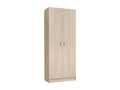 Armoire polyvalente Chicyla Armoire à balais avec 2 portes Étagère à chaussures avec étagères Armoire à balais cm73x37h180 cm Chêne LFHH51339
