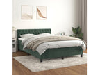 Sommier à Domopure de lit et matelas Vert foncé 140x190 Velours AXRM55766