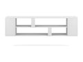 Meuble TV suspendu collection Domopure coloris blanc 155cm avec 6 niches BNFB00958