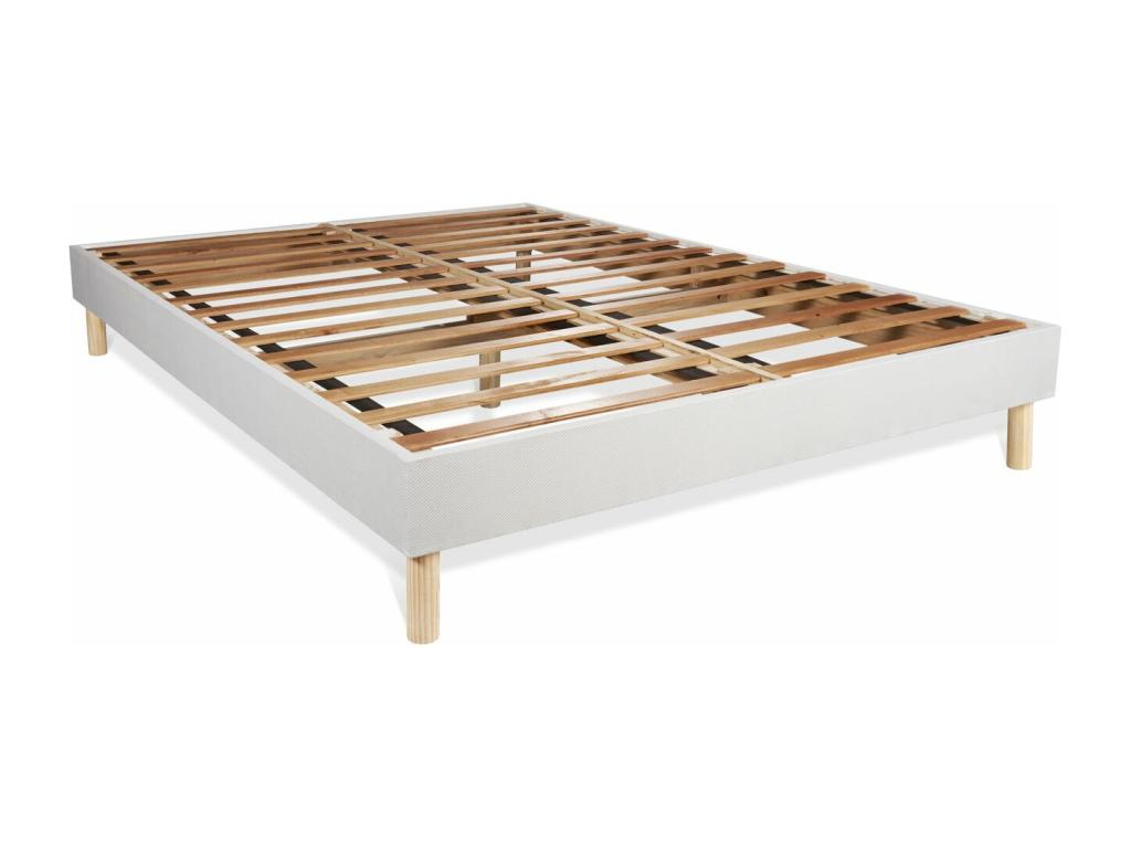 Ensemble matelas Domopure Ressorts ensachés mémoire de forme 180x200 Max épaisseur 5zones confort sommier Domopure blanc MKYN53767