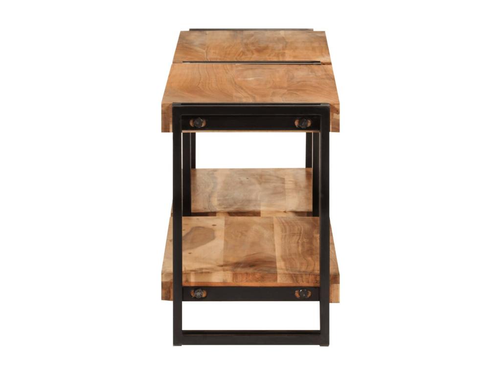 Meuble TV 140x30x40 cm bois d'Domopure massif BMGL71694