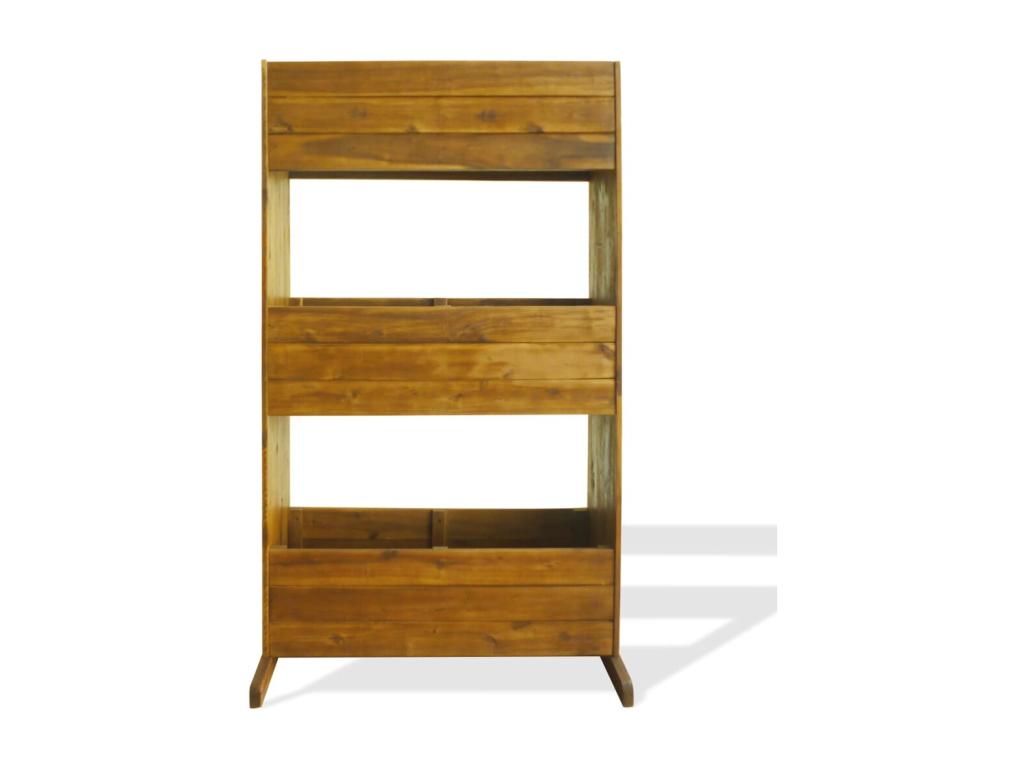 Lit surélevé de jardin à 3 niveaux Bois massif d'Domopure GBMD16263