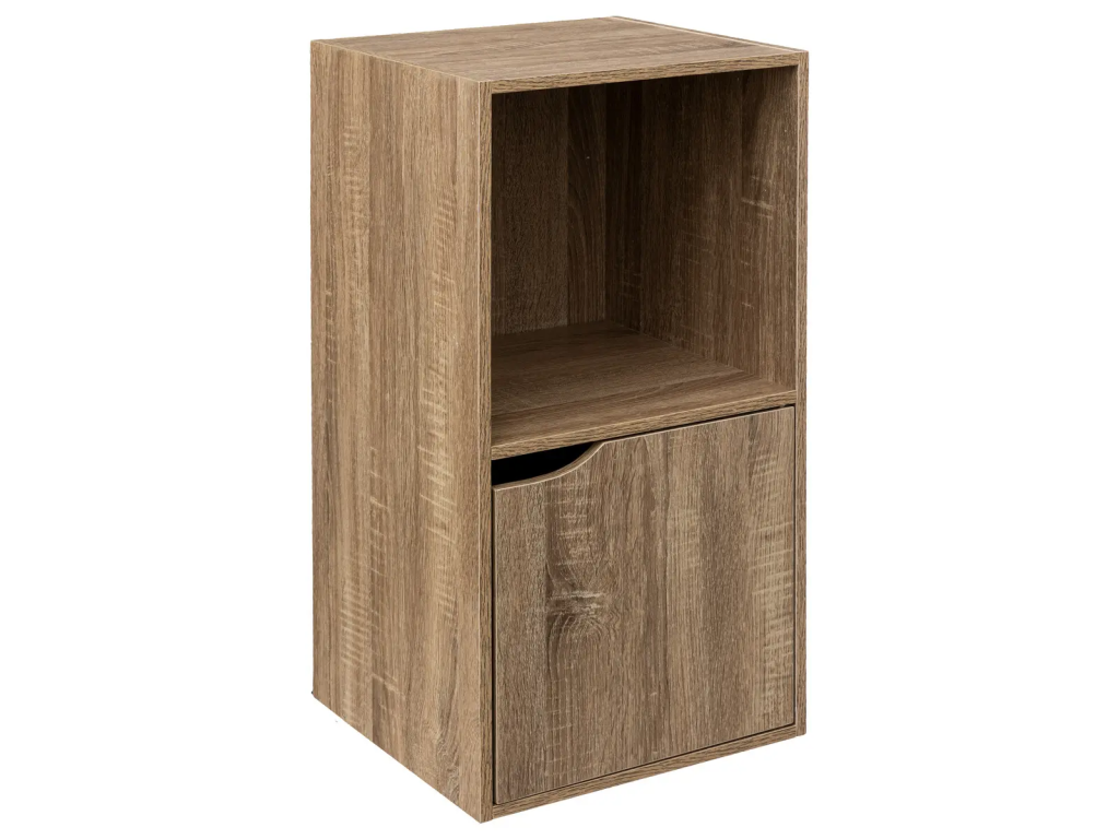 Meuble de rangement en MDF imitation bois Couleuris chêne - L- 34.4 x P- 32 x H- 67.6 cm YBWD09804