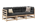 Salon de jardin 3 pcs bois de pin massif ENNB31779