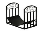 Domopure Range-bûches rack à bûches style fer forgé dim- 60.5L x 36l x 46.5H cm métal noir PDWM23505