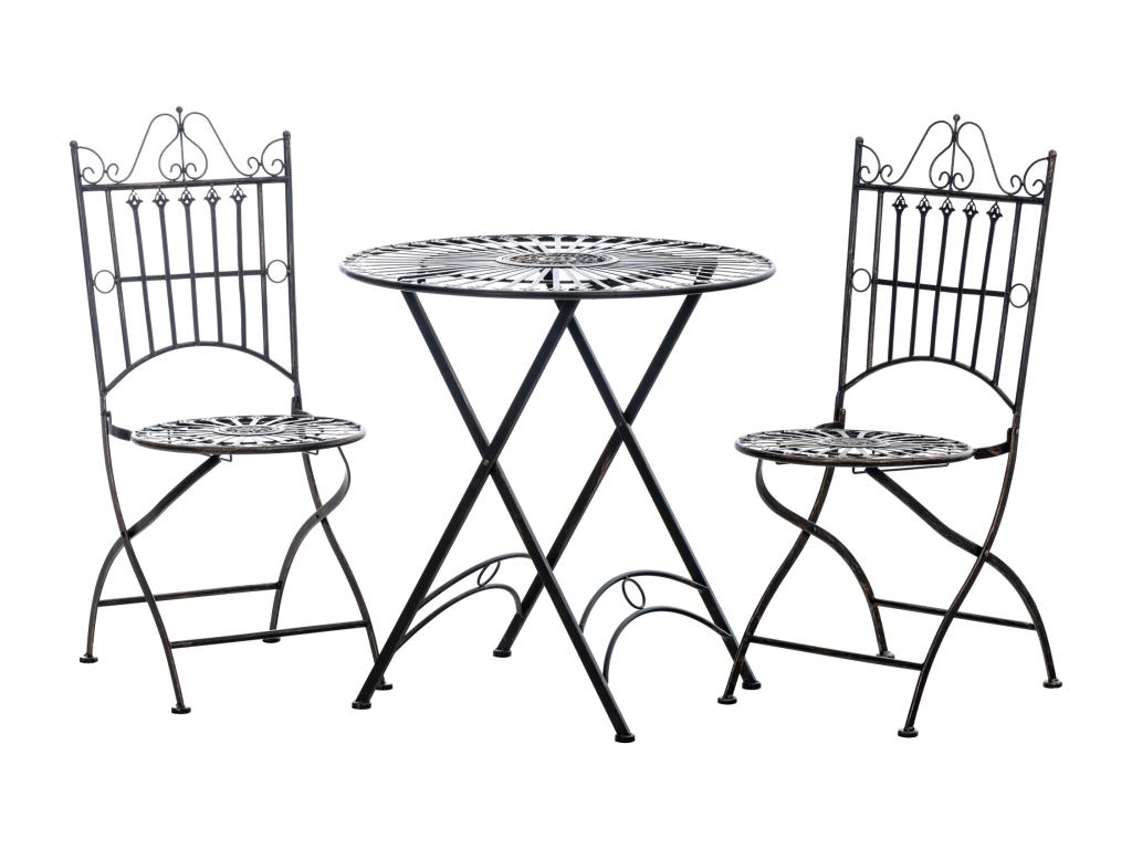 Ensemble de jardin - Table 2 Chaises - Chicyla LUPX34841
