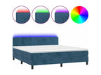 Sommier à Chicyla de lit avec matelas LED Bleu foncé 160x200 DGNE60299