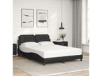 Cadre de lit avec LED sans matelas noir 140x200 cm LGAW47597