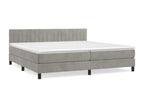 Lit à sommier tapissier et matelas Gris clair 200x200cm Velours OQFW62488