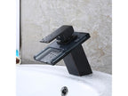 Robinet Mitigeur lavabo Domopure salle de bain en céramique en verre Noir SANS LED / Flexible FIEV78635