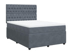 Sommier à Chicyla de lit et matelas Gris foncé 140x190cm Velours LLIE92512