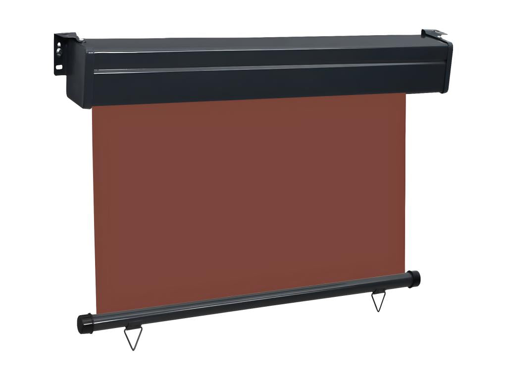 Auvent latéral de balcon 100x250 cm Marron TNPO51086