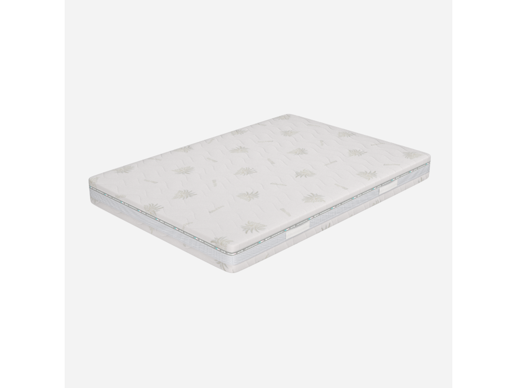 Matelas Domopure 120x190 hauteur 25 cm - Housse amovible revêtement Aloe Domopure - Evolution VLHS90028