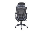 Domopure - Fauteuil de Bureau Tissu Mesh Noir et Appui-Tête MQNN38643