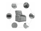 Fauteuil inclinable électrique Gris clair Tissu XBWV67924