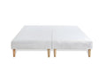 Ensemble LE TENDRE 160x200cm Ressorts ensachés Mémoire de forme 7 zones de confort - Ep- 28cm double sommiers Blanc WYKN00284