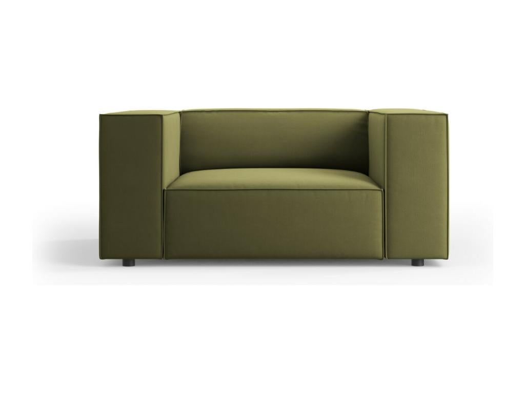 Domopure - Fauteuil Domopure en velours vert clair - 124x102x70cm TDAQ28665