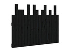 Tête de lit murale Noir 108x3x80 cm Bois massif de pin NARI30741