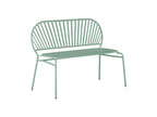 Banc de jardin en métal - Vert amande - Domopure UVLO72020