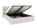 Lit coffre Domopure 160x200 cm avec sommier à Domopure relevable Beige WZYX88217