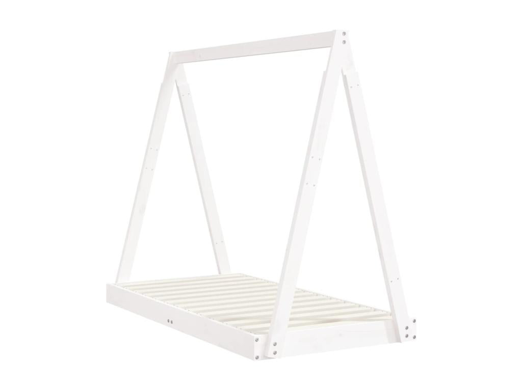 Cadre de lit pour enfant blanc 70x140 cm bois de pin massif YNWA95896