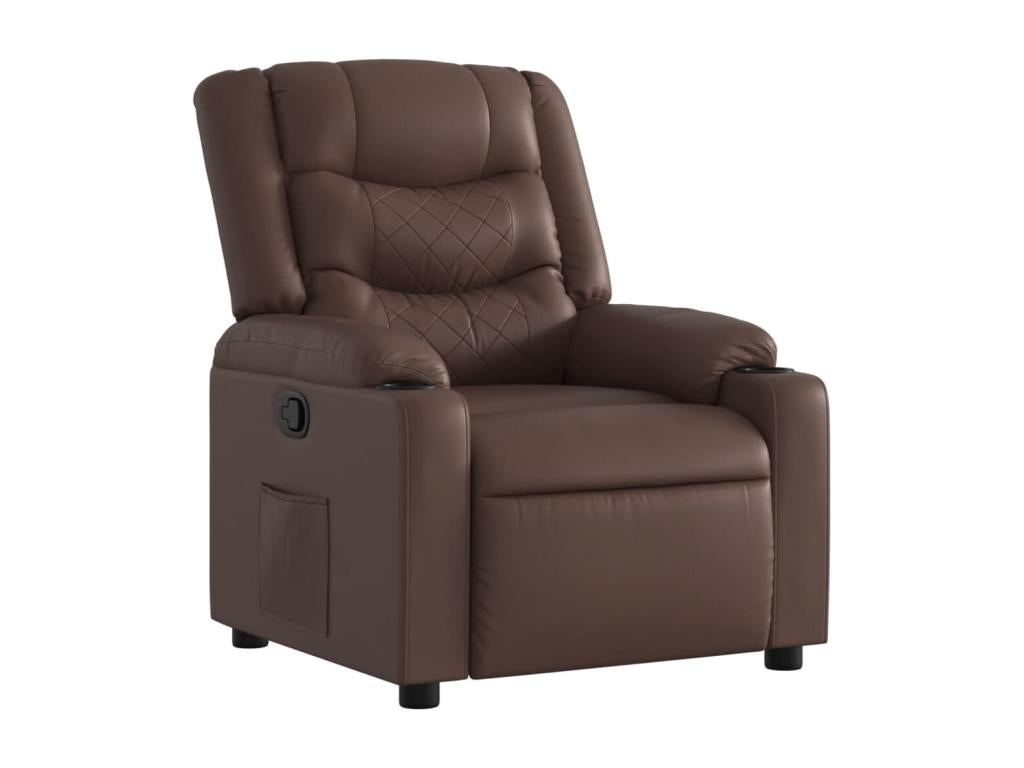 Fauteuil inclinable Marron Similicuir VBON42352