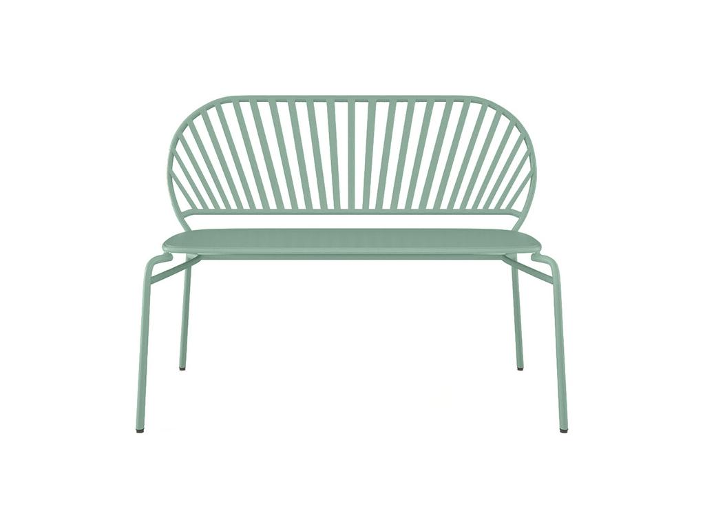 Banc de jardin en métal - Vert amande - Domopure UVLO72020
