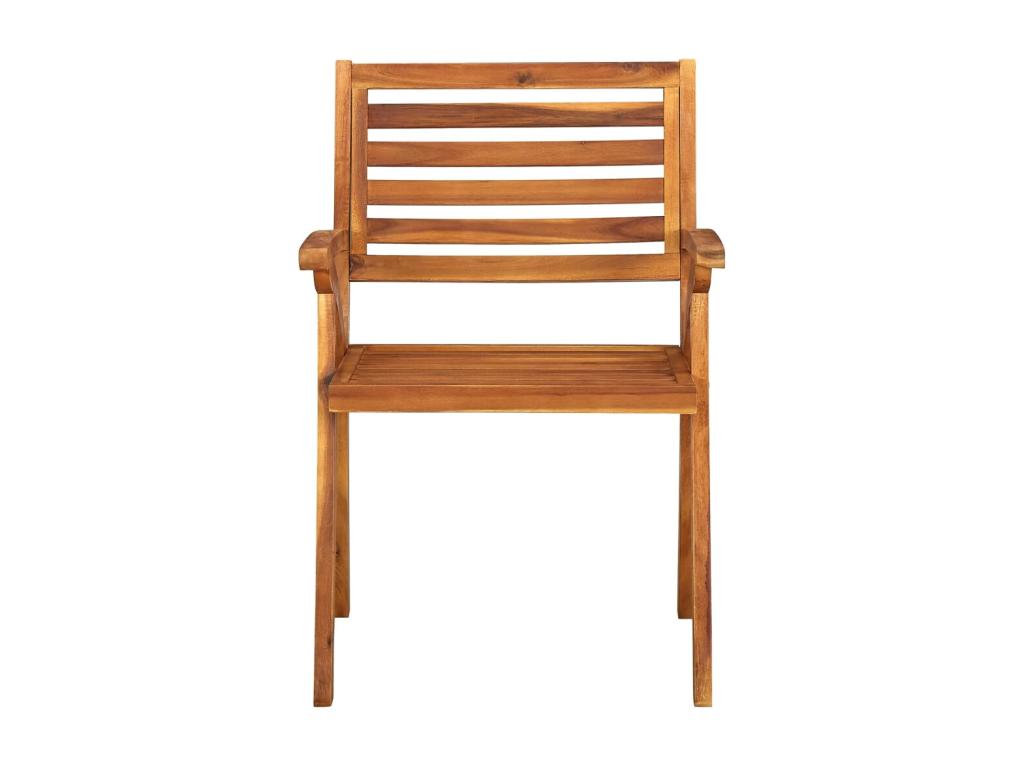 Chaises de jardin avec coussins 8 pièces Bois d'Domopure solide YQUW38472