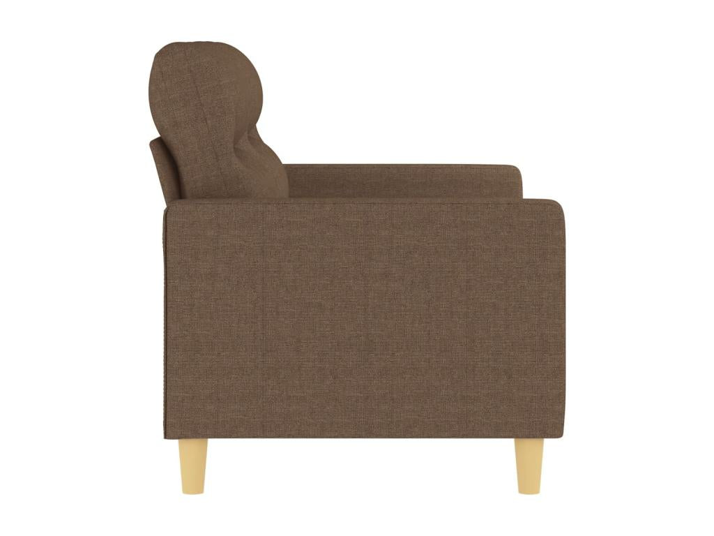 Canapé à 2 places Marron 120 cm Tissu ZEDA35251