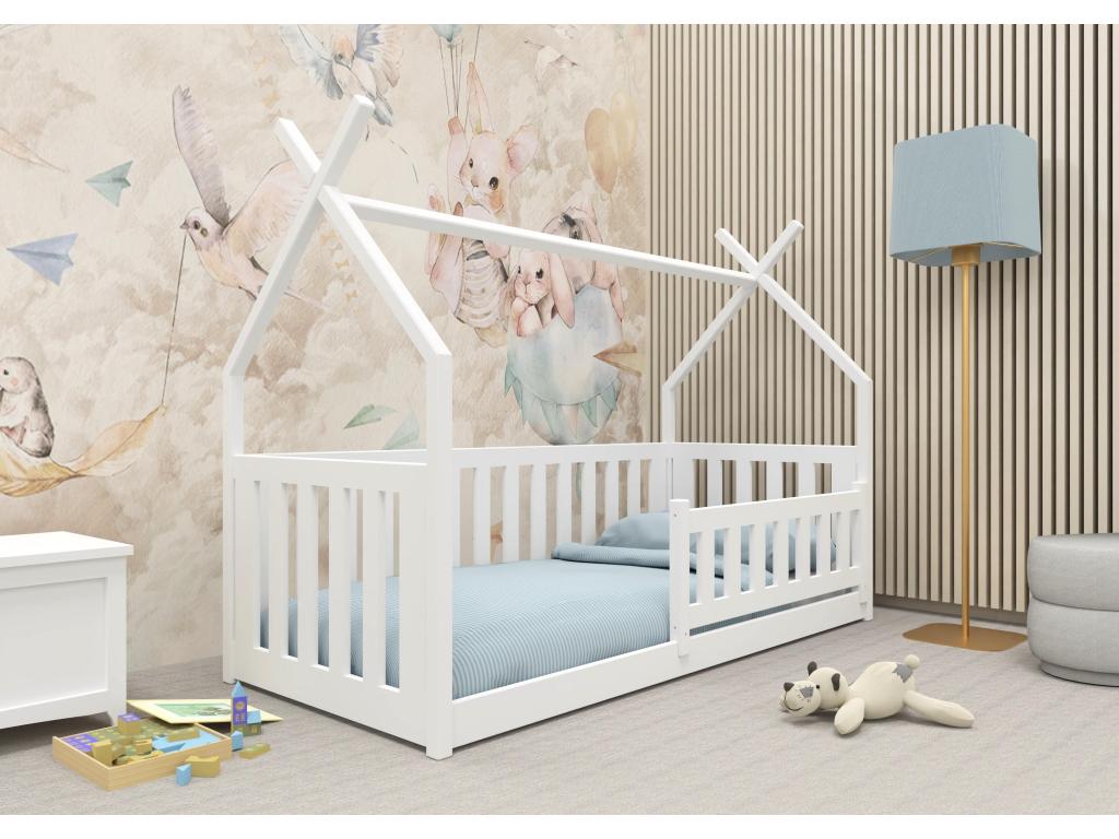 Lit cabane Domopure HB001 80x160 cm Blanc HGFO21780