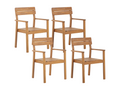 Lot de 4 chaises de jardin Domopure Marron EQWO74588
